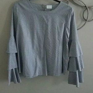 Nordstrom black/white layered blouse